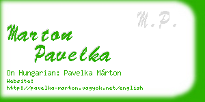 marton pavelka business card